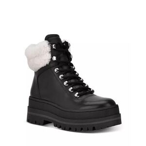 MARC FISHER PIERSON Lug Sole Black Boots Bootie Size 6.5